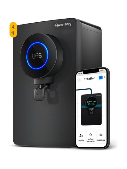 Atomberg Intellon 8 L RO + UV + UF + Alkaline Water Purifier India's 1st Adaptive 4 Modes TDS-Based Filtration Smart IoT 7 Stages Retains Minerals , user specific