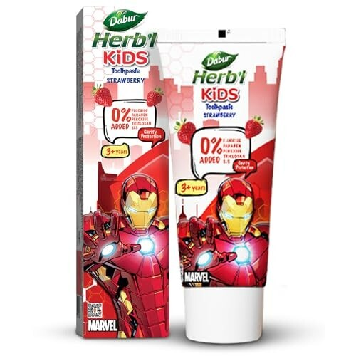 Amazon Now: DABUR Herb'l Kids Toothpaste|3+ Years  (2 options: iron man or Frozen)