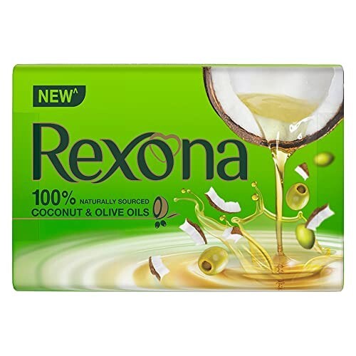 Rexona Coconut and Olive Oil Soap for Silky Smooth Skin(4 * 100g),Pack of 4
