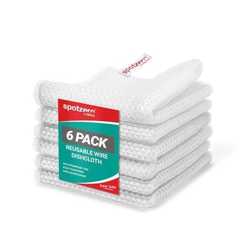 Spotzero By Milton Non-Scratch Wire Dish Cloth (Pack of 6)