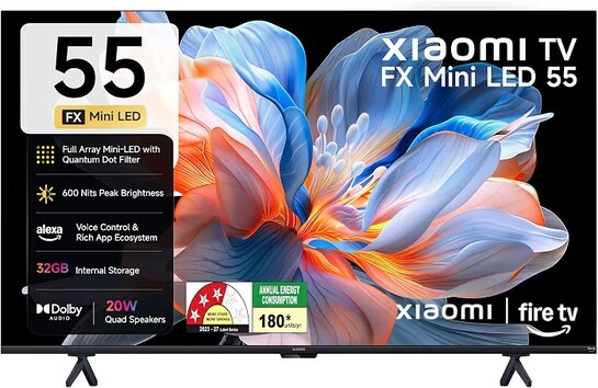 Xiaomi (139 cm) 55 inch Smartchoice FX 4K QD-Mini LED Smart | Full Array Local Dimming | HDR10+ | 120Hz DLG Game Booster
