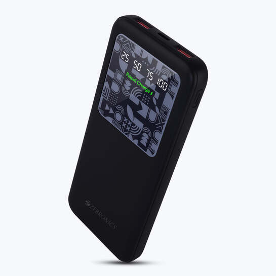 ZEBRONICS MB10000S15 10000mAh 22.5W Power Bank (Black)
