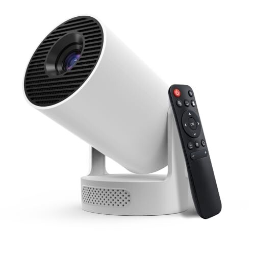 Mini Projector with WIFI 6 and Bluetooth 5.4, 4K Support Portable Projector