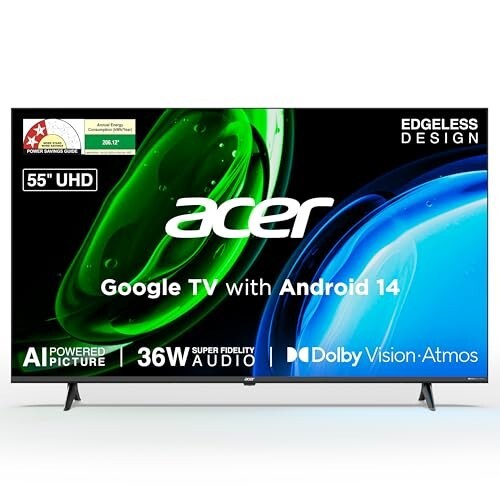 [Coupon + ICICI CC EMI] Acer 55-inch 4K Ultra HD Google Smart TV