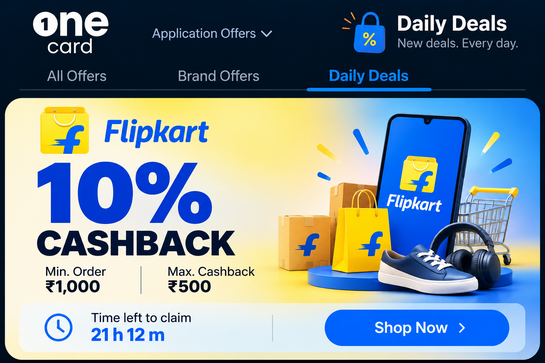 Flipkart 10% off upto 500 min order 1000 by one card | Desidime