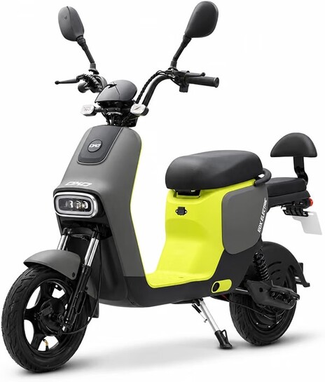 EOX OKO Low Speed Electric Scooter with Non RTO 40-50Km Mileage Neon Grey Portable Lithium Battery & Charger (NeonGrey)