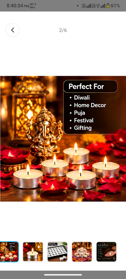 Digihaat :- Tealight candles pack of 50
