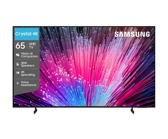 Samsung Crystal 4K Vision AI 163 cm (65 inch) Ultra HD (4K) LED Smart Tizen TV 2026 Edition with 30W Speakers 4K Upscaling HDR 10+ Football Mode