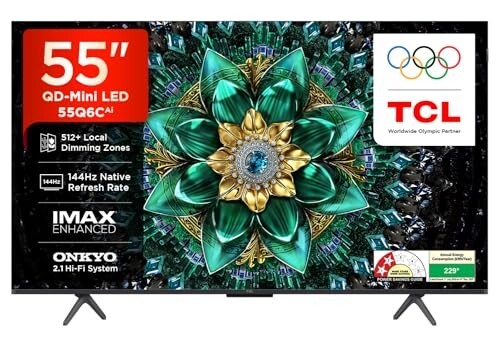 TCL 139 cm (55 Inches) SmartChoice 4K UHD Smart QD-Mini LED Google TV | 55Q6C