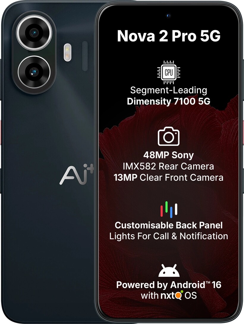 Ai+ Nova 2 Pro 5G (Black, 128 GB) (8 GB RAM)