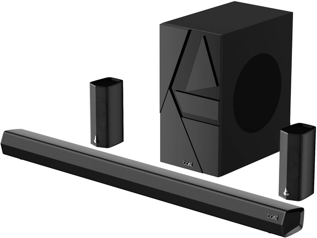 boAt Aavante Bar 3500/3600 , Bass & Treble Controls, EQ Modes & Master Remote Control 500 W Bluetooth Soundbar (Premium Black, 5.1 Channel)