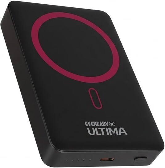 Eveready Ultima MagSafe Compatible Wireless Power Bank PB32, 10,000mAh, 15W Wireless & 22W Wired Fast Charging