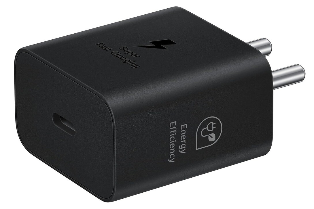 Samsung Original 25W USB Type-C Travel Adaptor Without Cable for Google Pixel, Xiaomi, Motorola, iPhone, Samsung Galaxy Tab S/A Series, Galaxy S10/M54/M55/A80/A90/S25/S24, Black