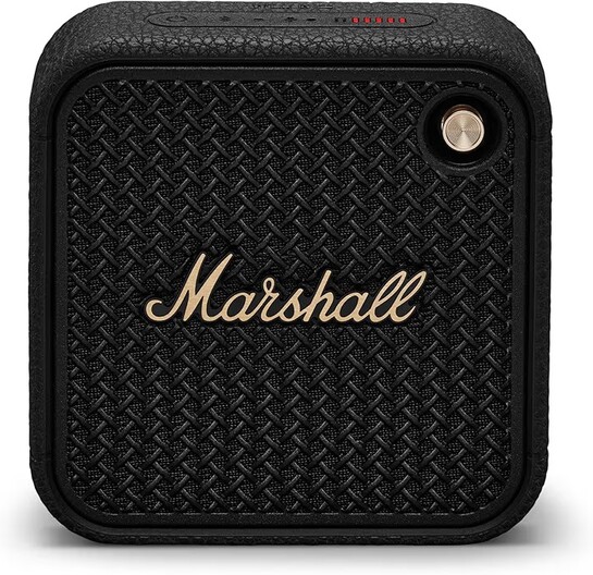Marshall Willen II Portable Bluetooth Speaker with 17+ Hours of Portable Playtime, Dust & Waterproof (IP67) - Black & Brass.