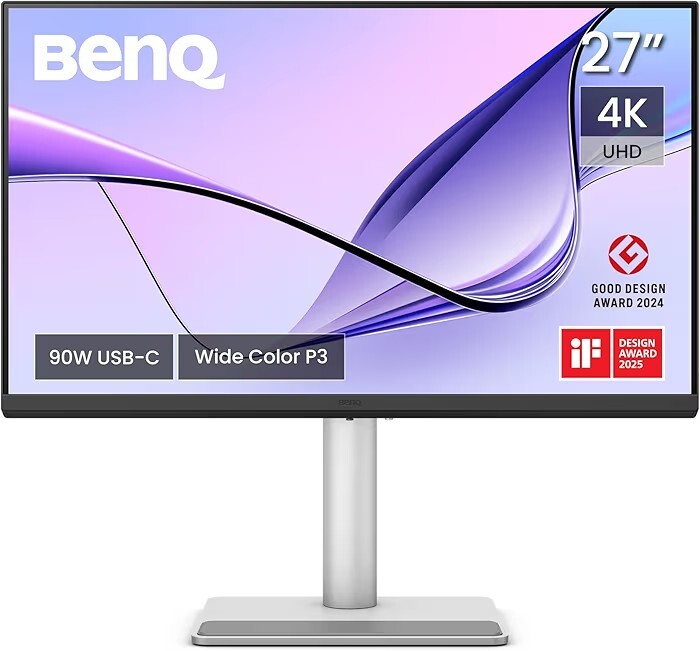 BenQ MA320U, 32Inch (68.58 cm), 4K IPS 3840x2160, 60Hz, Monitor for Mac®,97% P3 Color Gamut,99% sRGB, HDMI, Dual USB-C(90W PD),HAS Stand,Display Pilot2.0, 3WX2 Speakers,Integrated Mac® Controls(Gray)