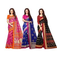 Bhagalpuri Traditional Saree (Pack of 3) @ just Rs. 639 | Use Code: OFFER20 + FREE SHIPPING