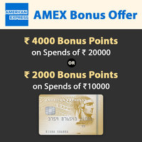 AMEX Bonus Offer - 4000 Bonus Points on Spends of Rs. 20000 Or 2000 Bonus on Spends of Rs. 10000
