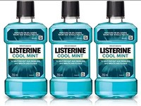 Limited-time deal: Listerine Cool Mint Mouthwash Liquid, Removes 99.9% Germs, 250ml Combo Pack of 3 (Buy 2 Get 1 Free)