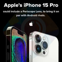 Apple's iPhone 15 Pro could include a Periscope Lens, to bring it on par with Android rivals.