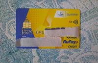 Received, Lifetime Free "LIC RuPay Credit Card" by IDBI bank
