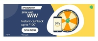 Amazon: Spin & Win ₹10 - ₹100 Back (user specific)