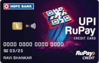 HDFC launch Virtual Only "UPI RuPay" Credit Card | upto 3% Cashpoints
