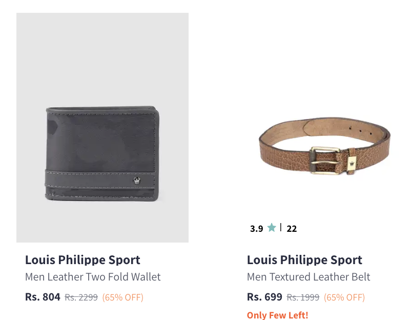 Louis Philippe Up To 66% Off on Men's Wallet Belts DesiDime