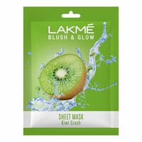 Lakme Blush & Glow Kiwi Sheet Mask, 25 ml