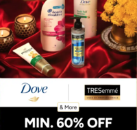 Dove , Tresemme Shampoos & more min 60% off  (Black Friday Closing offer)