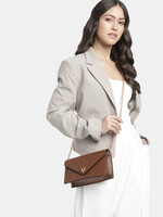 Allen Solly Textured Envelope Clutch With Chain Link Strap - Clutches for Women 30810467 | Myntra