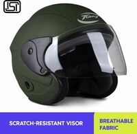 fuery HALF FACE NANO PRO ( GREEN ) Motorbike Helmet (Green)