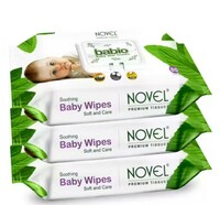 NOVEL Baby wipes 80 sheets/pack of 3 with Lid (240 wipes) baby wipes