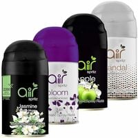 225ml Freshmatic Automatic Air Freshener Refill (GREEN APPLE | LAVENDER | SANDALWOOD | JASMINE - Pack of 4) | Automatic Room Freshener, Bathroom Freshener and Room Spray