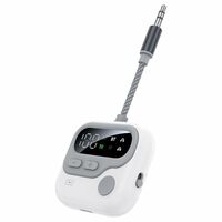 Tobo Bluetooth Transmitter Receiver, Airplane Bluetooth 5.4 Adapter Support Linking 2 Devices,Wireless Audio Adapter with Screen for in-Flight TV/PC/Car/Home Stereo/Speaker, Volume Control TD-1483WA