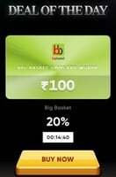 Bigbasket Gift Card Voucher at 20% Discount on Cred  (13th December)