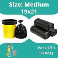 Steal Deal : Pack of 90 Garbage Bags (M Size) at Rs 27/-
