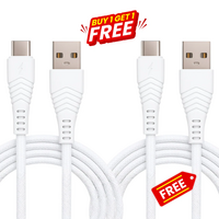 USB 2.4A (Type-C)Unbreakable Round 1M Cable(PACK OF 2)