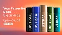 Ustraa - Up To 60% Off on Deodrant & Body Spray + 10% Off on Prepaid Orders