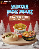 Chinese wok: Winter wok feast full menu @ ₹149 (19th - 21st Dec)