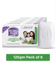 BOROPLUS Set of 6 Antiseptic &Moisturising Soap with Neem Tulsi & Aloe Vera - 125 g Each