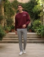 Shein Drop Shoulder Graphic Back Print Crew Sweatshirt