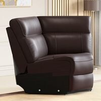 Home Centre Stockholm Half Leather 1-Seater Wedge Recliner - Brown