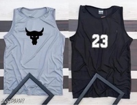 DevilsonS Poly Cotton Fabric Gym vest pack of 2