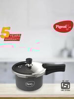 Pigeon Black Aluminium Induction Base Outer Lid Hard Anodized Pressure Cooker 3 L