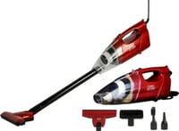 EUREKA FORBES Atom Hand-held Vacuum Cleaner 12,000 Pa Powerful Suction Power, 2-In-1, Handheld & Stick Functions, Blower Function, Can be used as Inflator for toys, For Home Use, with Washable Filter (Red)