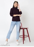 kvetoo woman's solid purple sweaters