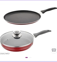 Nirlon Non-Stick Aluminum Cookware Set, 2-Piece, Red (32MM_FT_FP)