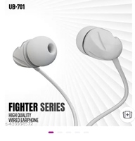 Ubon EarphonesUB-785 Universal Blast Earphone with mic Wired Hi-fi Crystal Clear Sound Quality Ergonomic Sweatproof Earbuds for All Smartphones Dynamic 10mm Driver, (White)