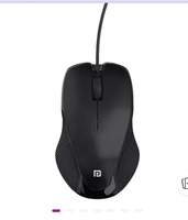 Portronics Toad 101Wired Optical Mouse with 1200 DPI, Plug & Play, Hi-Optical Tracking, 1.25M Cable Length, 30 Million Click Life(Black) (POR-1800)
