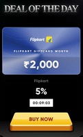 Flipkart Gift Card Voucher at 5% Discount on Cred 